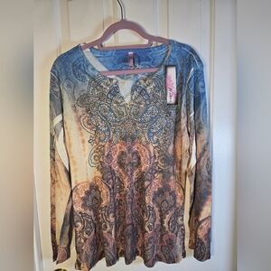 Kiara Paisley Long Sleeve Top